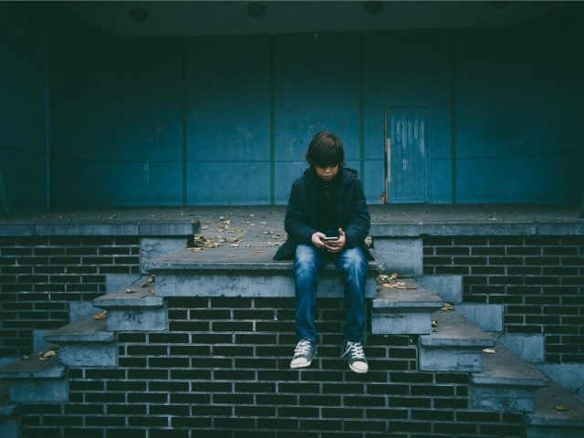 boy on a phone