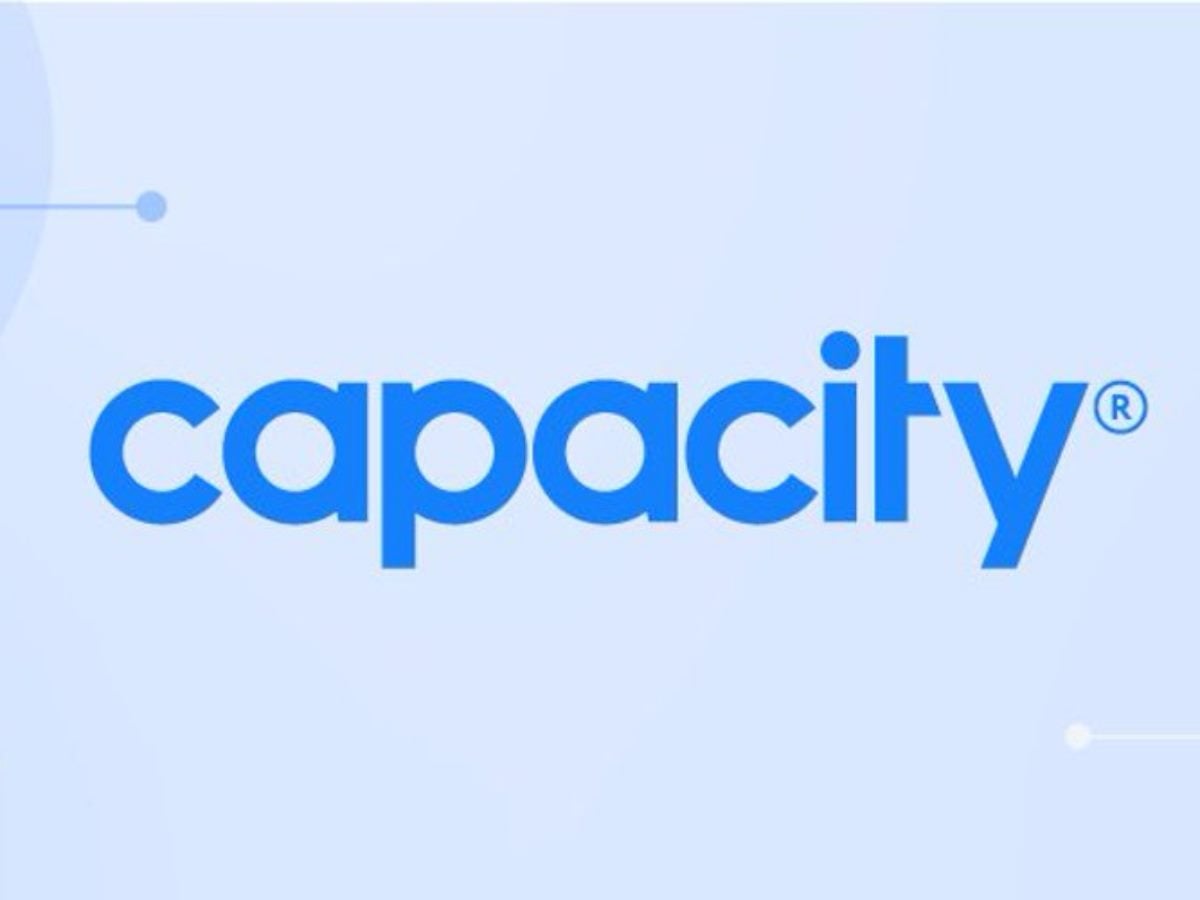 Capacity logo as the company's X profile background.