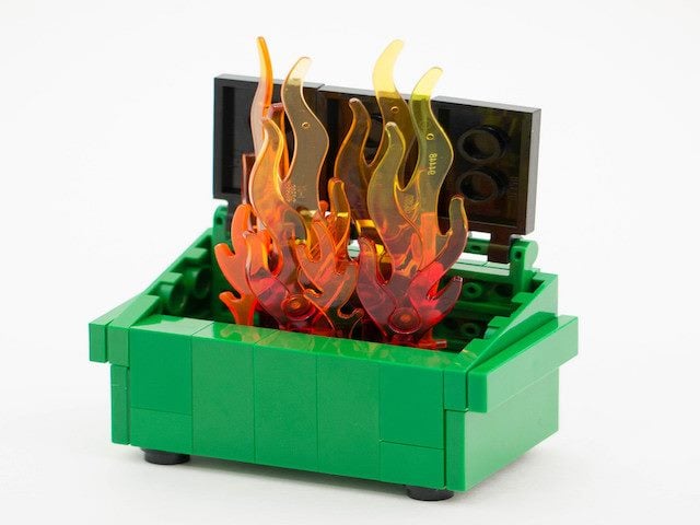 lego dumpster fire
