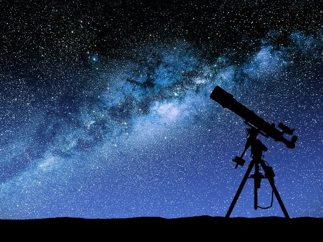 Telescope in front of the stars