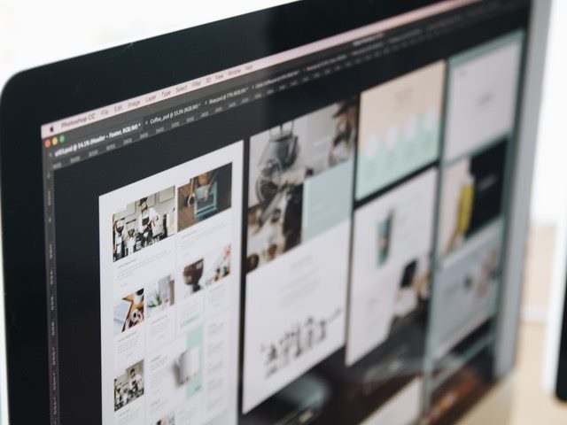 full frame of a computer monitor