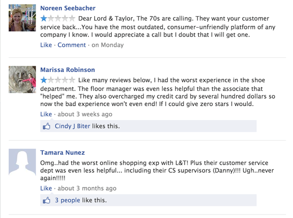 Lord & Taylor Facebook Posts