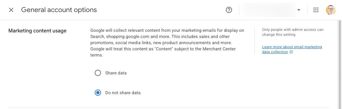 Google's Marketing Content Usage