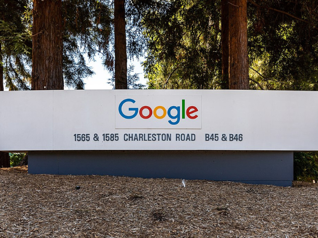 Google headquarters sign 