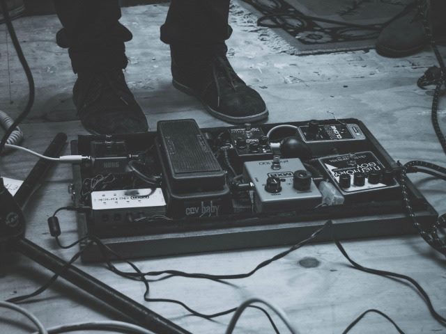 music pedals attached by many wires