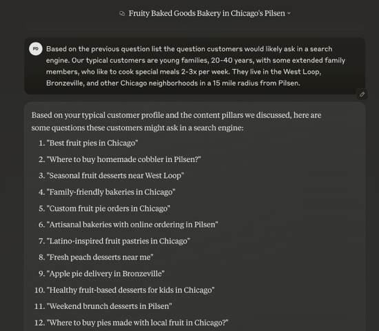 SEO Keyword Search Phrase Suggestions with AI