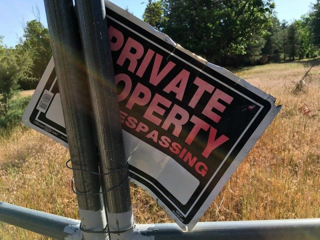 private property sign.