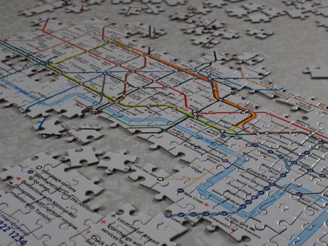 partially completed jigsaw puzzle