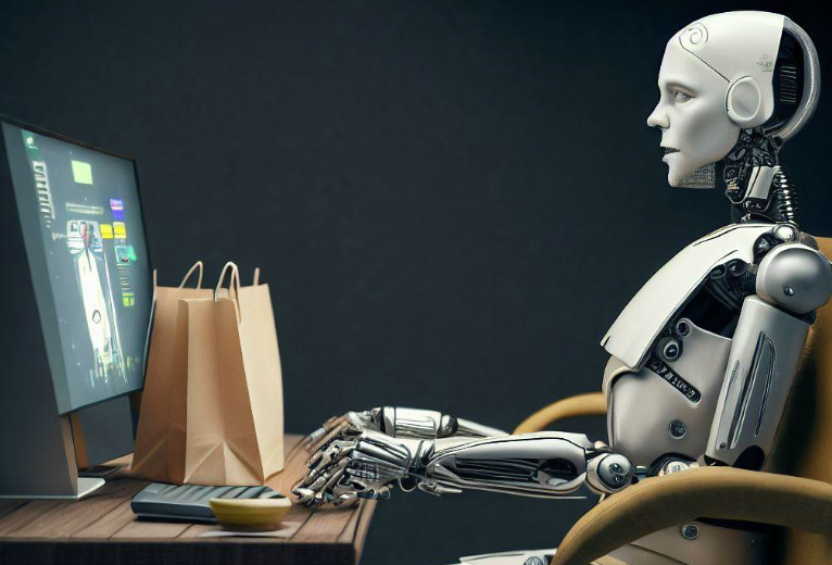 robot shopping online