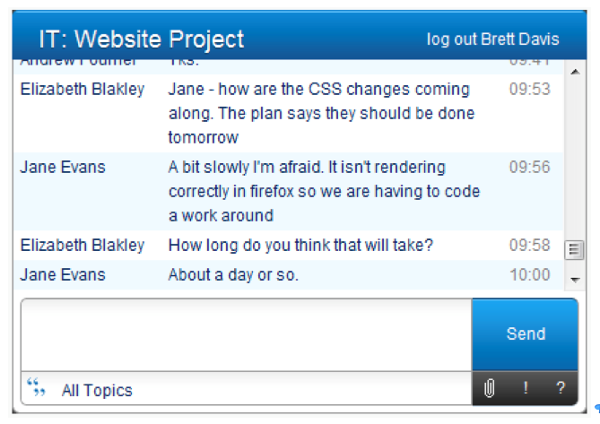 Sazneo Embedded Group Conversation Window