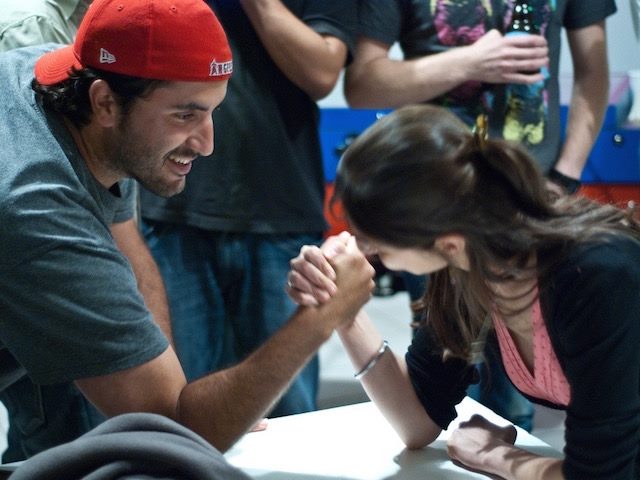 arm wrestling match