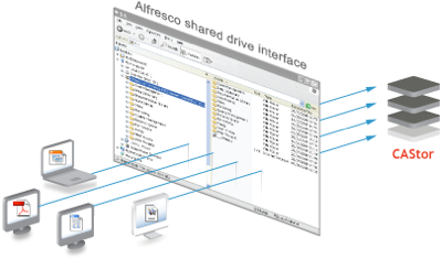 Alfresco Castor Interface Integration Storage Solution