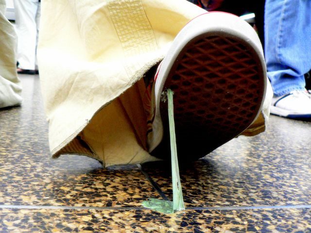 stuck on chewing gum
