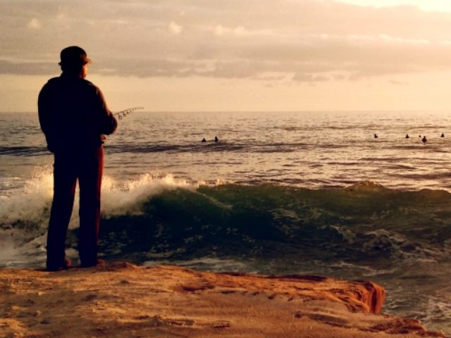 man fishing