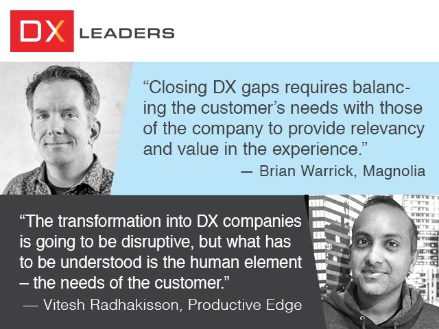 DX Leaders Brian Warrick of Magnolia and Vitesh Radhakisson of Productive Edge