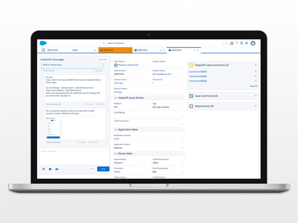 Helpshift and Salesforce partnership in action