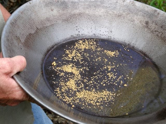 panning for gold