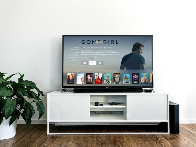 TV screen streaming movies