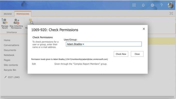 check permissions