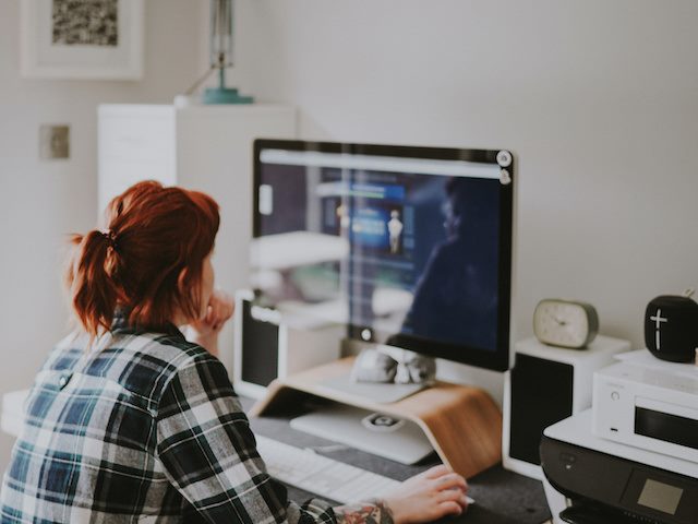 woman browsing online