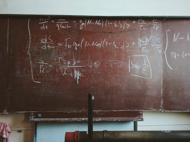 math problem on a blackboard