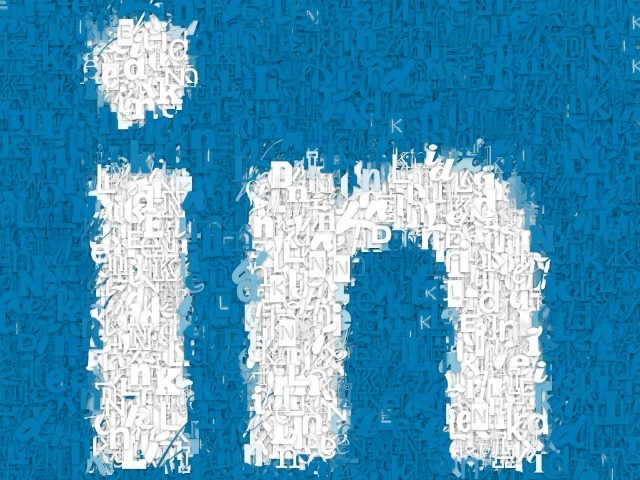collage of letters making up the LinkedIn logo