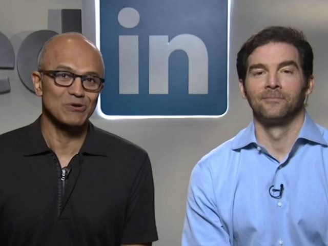 Satya Nadella and Jeff Weiner