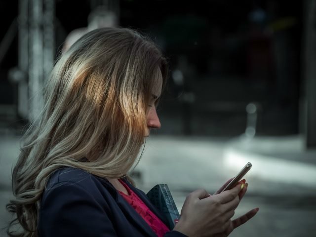 woman on a phone