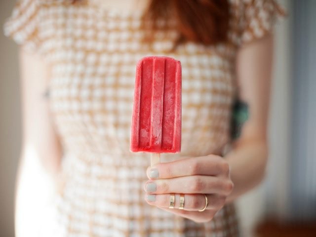 woman with an ice pop
