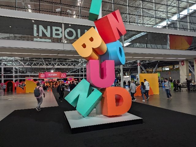 INBOUND sign at the Boston Exhibition and Convention Center Sept. 2024 for HubSpot's annual conference.