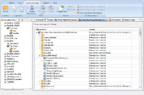 MetaVis Security Manager for SharePoint and Office 365