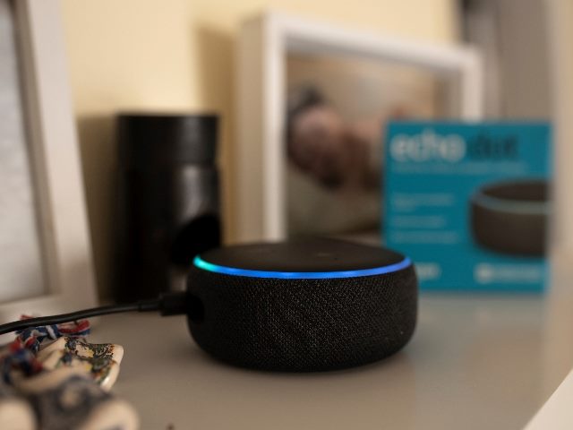 Amazon Echo Dot smart speaker with built-in Alexa voice assistant. 