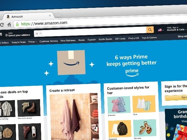 Amazon products are displayed on its ecommerce home page in piece about AI-Powered Recommendation Engine Platforms.