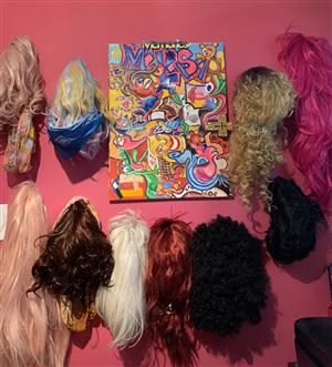 wall of wigs
