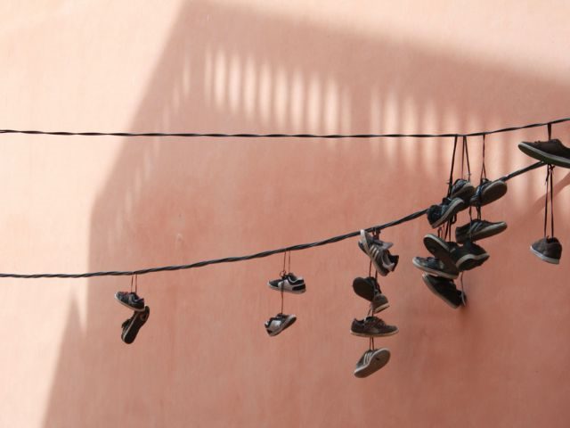 shoes on a wire