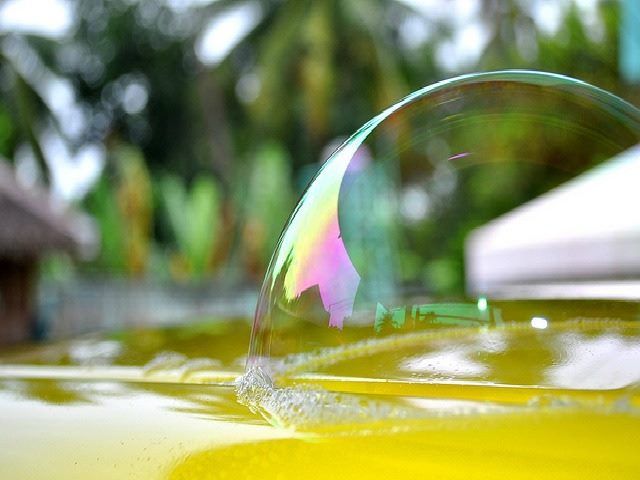 soap bubble on a car
