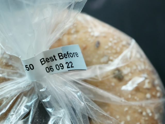 Expiration date on a bread packet, symbolizing the need to remove outdated content. 