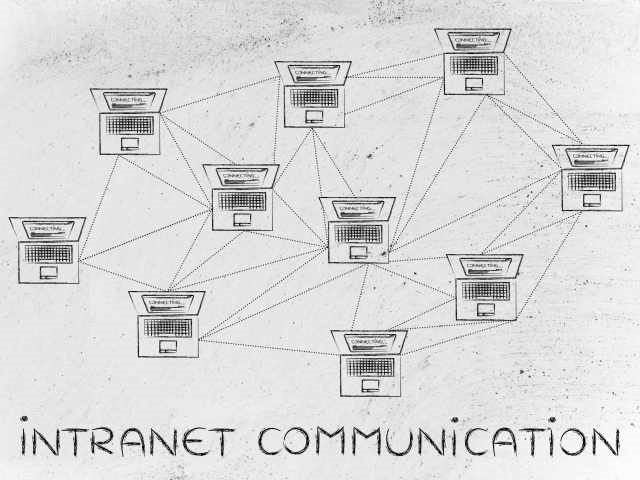 PCs connected via an intranet