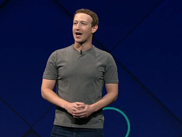Facebook CEO Mark Zuckerberg today during the opening keynote at the F8 Facebook Developers Conference in San Jose, Calif.