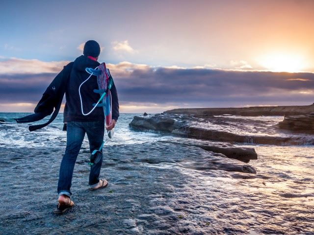 man on a beach