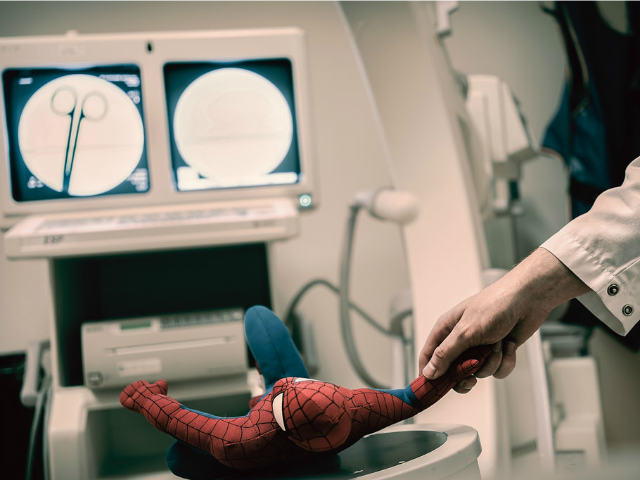 spiderman getting an mri