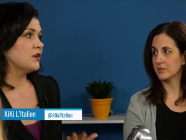 Moderator KiKi L'Italien and community manager Melanie Binder