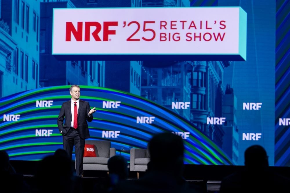 John Furner, president and CEO of Walmart U.S. at NRF 2025: Retail's Big Show, on stage.