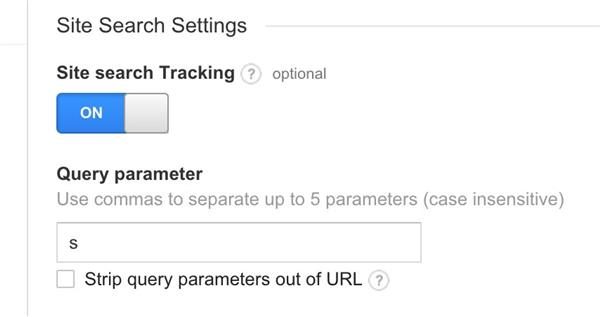 site search setting