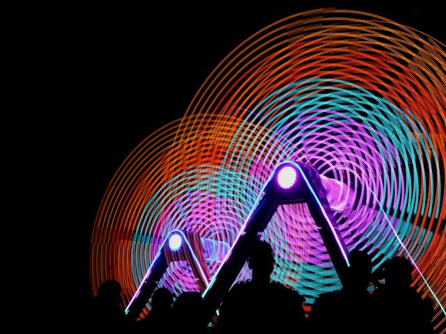 circular light exhibit 