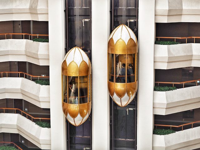elevator going up and down