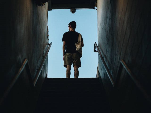 entering a stadium