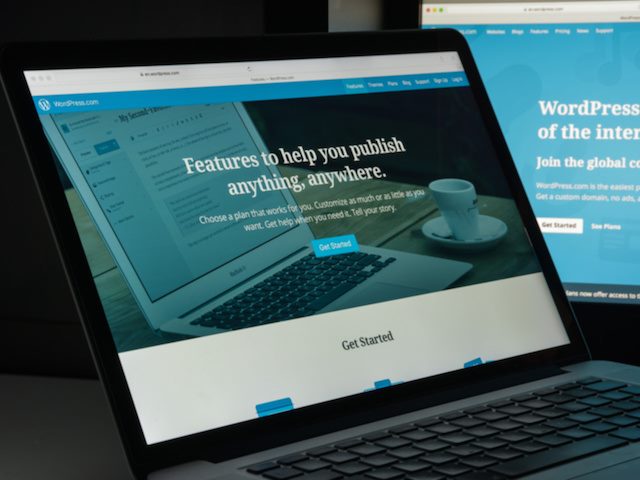 WordPress landing page