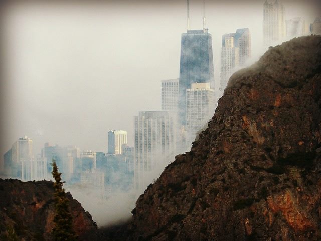 chicago skyline composition