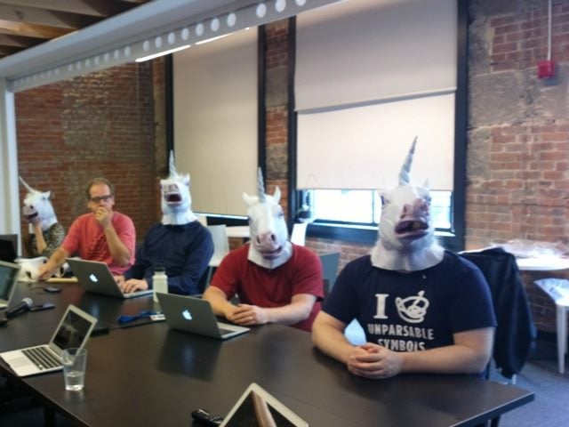 table full of unicorns